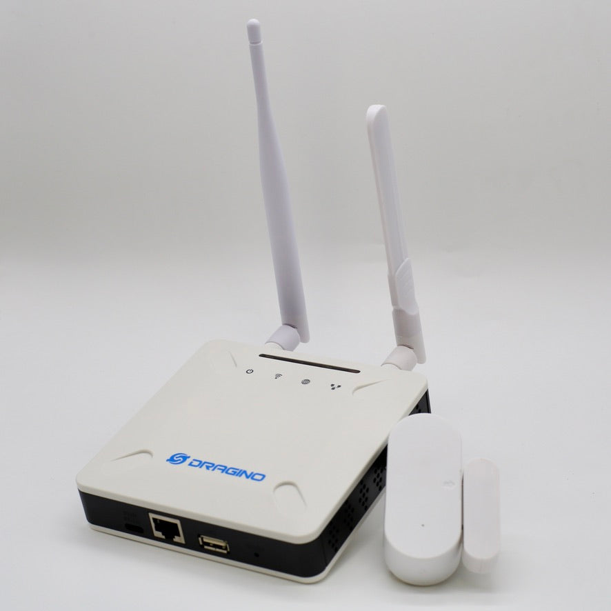 【割引セット価格】LoRaWAN ドア開閉センサー(2個)と屋内ゲートウェイ(Dragino社製、技適取得済み)