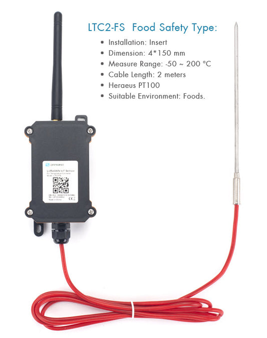 LoRaWAN 対応産業用温度トランスミッター LTC2-FS/FT/HT（Dragino社製、技適取得済み）